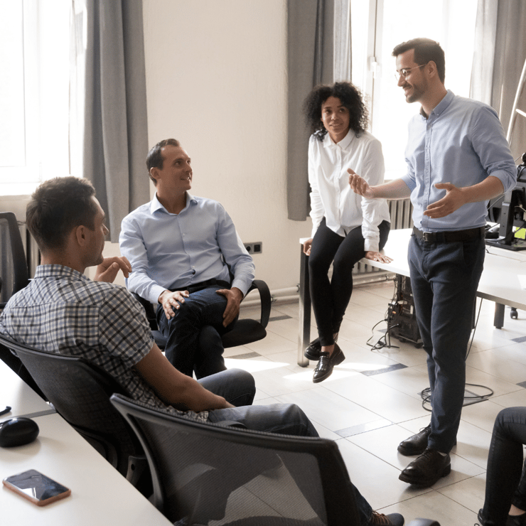 Leader or Manager Speaking with Employees