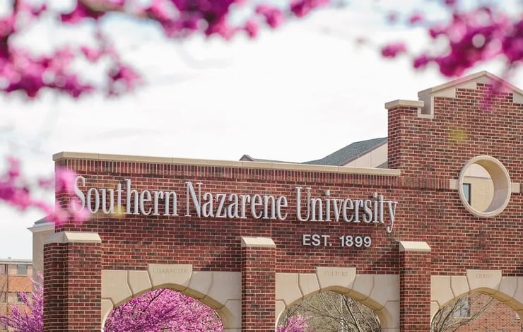 front gates of Southern Nazarene University